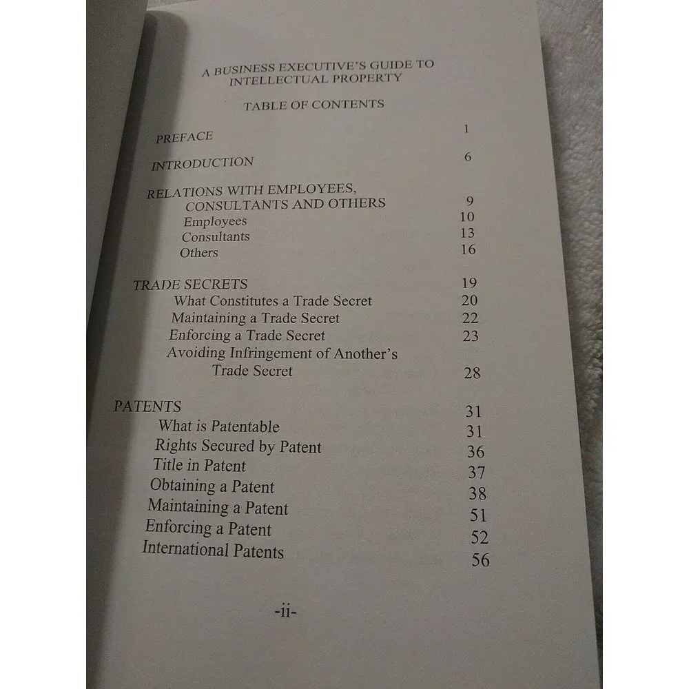 A Business Executive's Guide To Intellectual Property Like New C. Lamont Whitham